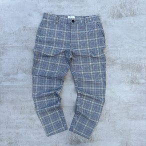Grey slim fit cropped trousers