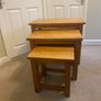 Solid oak nest of tables Image 5