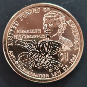 2020 D  Mint UNC 1 Dollar Elizabeth Peratrovich coin