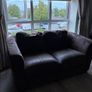 Two 2 seater couches in brown suede Image 4