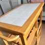 Solid wood kitchen trolley with Tiled top. Image 2