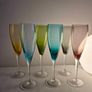 Colourful Crystal Champagne Glasses (set of 6) Image 3