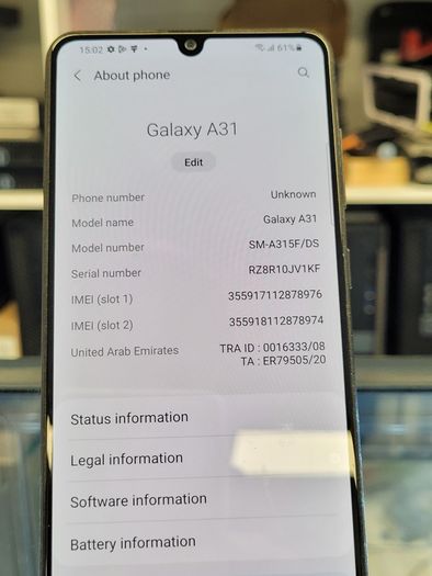 Samsung Galaxy A31 Android Dual SIM Unlocked 6GB RAM 128GB ROM Phone