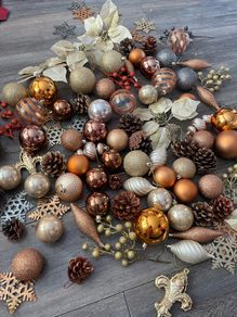 Christmas tree baubles and decorations