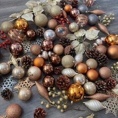 Christmas tree baubles and decorations