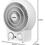 Portable Upright Fan Heater Two Heat Settings Overheat Protection Lightweight Image 4