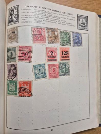 stamp album with stamps of the world