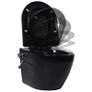 Wall Hung Rimless Toilet with Bidet Function Ceramic Black Image 5