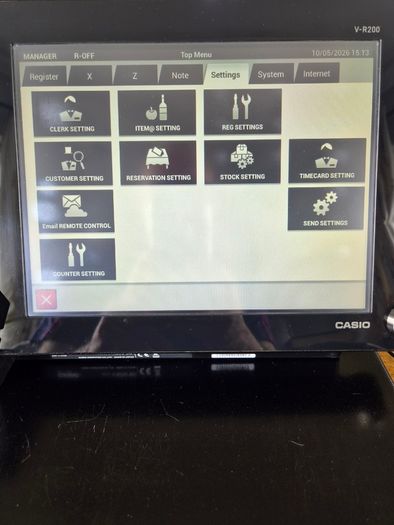 Casio touchscreen POS cash register