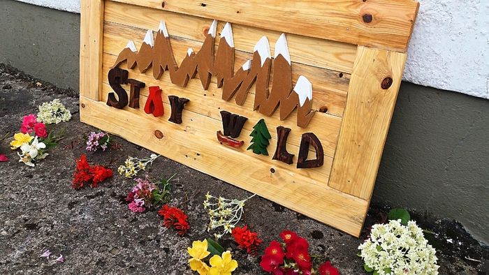 NEW Rustic STAY WILD Wood Art Wall Sign