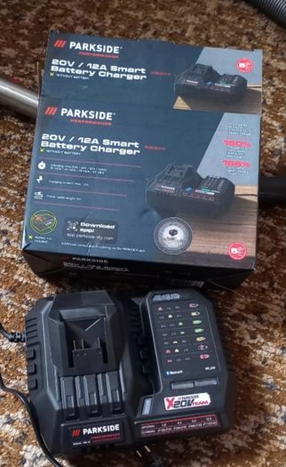 Parkside Performance 12A 20V Smart Bluetooth Fast Charger.