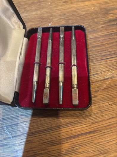 collectable silver bridge pencil set