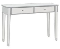 Mirrored Console Table MDF and Glass 106.5x38x76.5 cm
