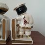 Vintage Asian Hand Painted Pottery Bookends Image 6