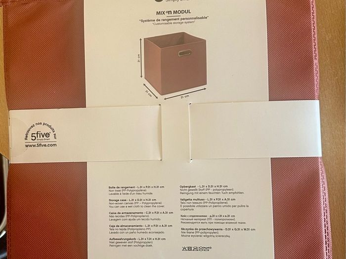Two boxes storage NEW WITH TAG