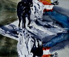 "it's good to reflect "   watercolour