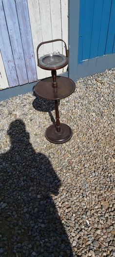Vintage Mahogany Smoking Stand 2-Tier Side Table