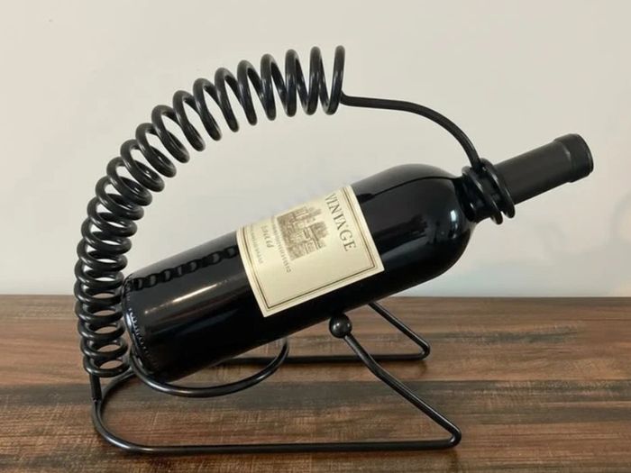 Vintage 1 Wine Butler | Spiral Metal Wine Bottle Holder | Boxed