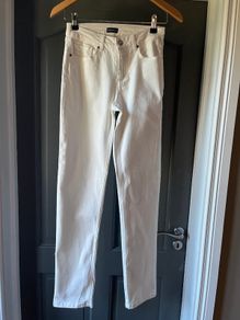 No2moro Juliet 3/4 Denim Jean - 25" Leg White Jeans Size 8
