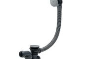 Bathtub waste L700 mm with swivelling siphon 40mm, Grey and Black