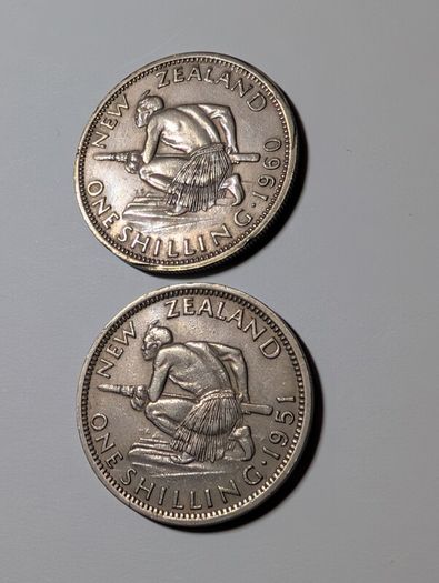 New Zealand Shillings x2