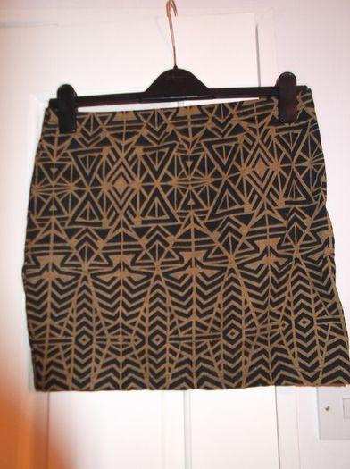 Black and Gold design Mini Skirt