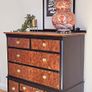 Walnut burr chest of drawers Image 2