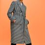 houndstooth long coat Image 2