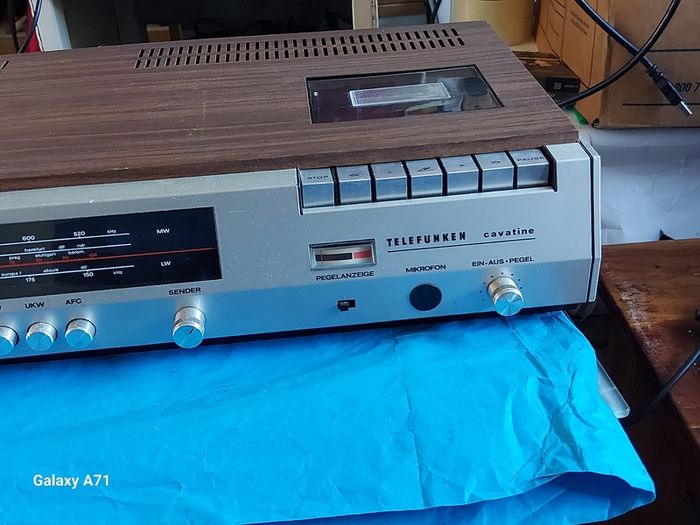 Telefunken Cavatine 201, Mw, Lw Radio plus Tape Deck, German Model in German Language, Powers on and off