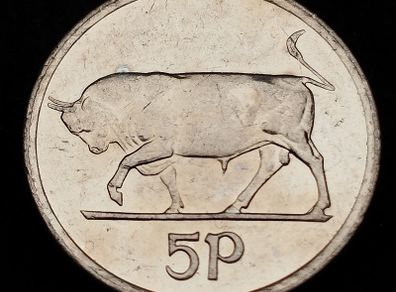 Ireland - 1998 - 5 Pence - Irish 5p - Bull - KM.28 - [2099]
