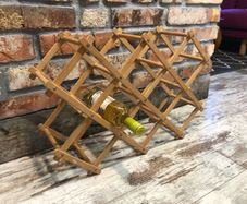 wooden bottle rack
