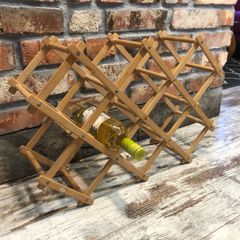wooden bottle rack