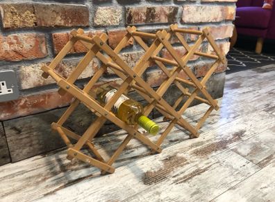 wooden bottle rack
