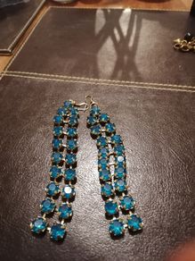 Blue crystal earrings