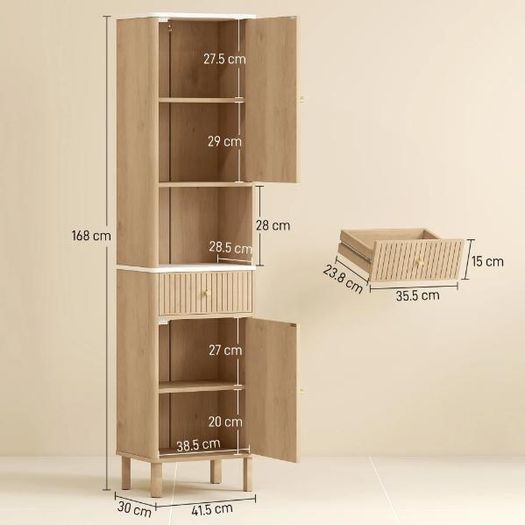Slim Bathroom Storage Cabinet