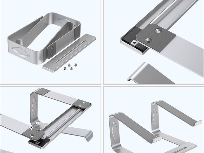 Laptop Stand for Desk, Metal Laptop Riser Holder, Removable Notebook Stand Ventilated Cooling Computer Stand Compatible with 10-15.6 Laptops
