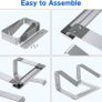 Laptop Stand for Desk, Metal Laptop Riser Holder, Removable Notebook Stand Ventilated Cooling Computer Stand Compatible with 10-15.6 Laptops Image 3