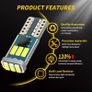 1x T10 LED Car W5W LED Bulbs 9-SMD Canbus 168 194 6000K 12V White Car Interior Dome Light Clearance Light Error Free Image 4