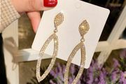 Golden Earrings with Sparkly Gems