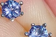 Tanzanite Natural 0.5ct earrings S925 GRA Certified