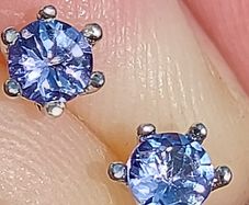 Tanzanite Natural 0.5ct earrings S925 GRA Certified