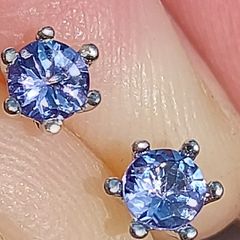 Tanzanite Natural 0.5ct earrings S925 GRA Certified