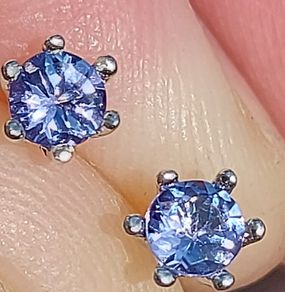 Tanzanite Natural 0.5ct earrings S925 GRA Certified