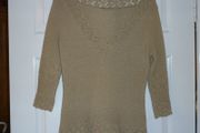 H&amp;m Ribbed  V-neck Jumper Sweater Beige Ivory Medium. Bnwot  H&amp;M Toulouse.