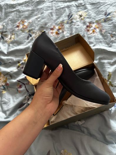 Clarks Navy Court Shoes