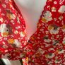 dress mini & Other Stories Printed Scallop Wrap Mini Dress Women's Red Floral size 10 Image 10