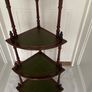 Antique Mahogany & Leather Whatnot Image 2