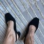 M&S slingback suede shoes size 4 . New Image 7
