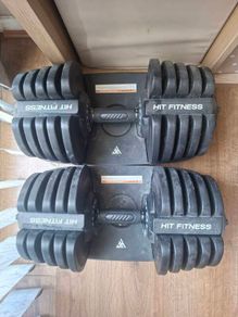adjustable dumbells 5kg to 40kg and curling bar and plates