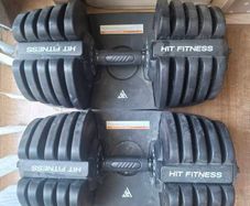 adjustable dumbells 5kg to 40kg and curling bar and plates